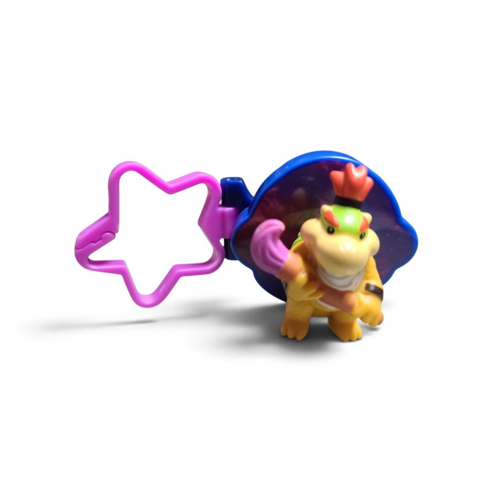 Nintendo Super Mario Bowser Jr. Keychain Figure Star Clip Blue Toy McDonald's